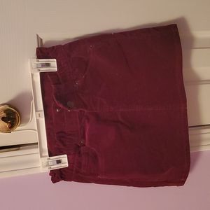 Burgundy corduroy skirt
